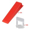 Kit Nivelare Gresie 1mm, 200 Buc (100 Pene + 100 Cleme), Procart, Faianta, Montaj Rapid