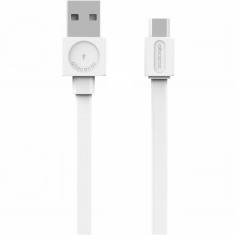 Cablu USB 2.0 A tata - micro USB, 1.5m, alb, Allocacoc