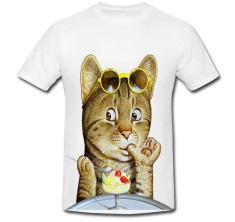 Tricou &amp;quot; Pisica mananca inghetata &amp;quot; foto