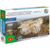 Avion Jucarie Metalic Creativ 288 Piese Goliath. Joc Constructii STEM, Dezvolta Creativitatea, Unisex, Recomandat 8+ Ani