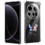 Husa antisoc pentru xiaomi 15 ultra - airbag tpu, col&Egrave;uri ranforsate- butterfly albastru