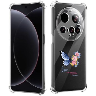 Husa antisoc pentru xiaomi 15 ultra - airbag tpu, col&amp;Egrave;uri ranforsate- butterfly albastru foto