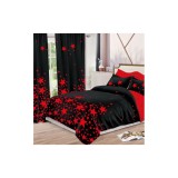 Cumpara ieftin Lenjerie de Pat Bumbac Finet, 6 Piese + 2 Draperii - SIPR-S-16