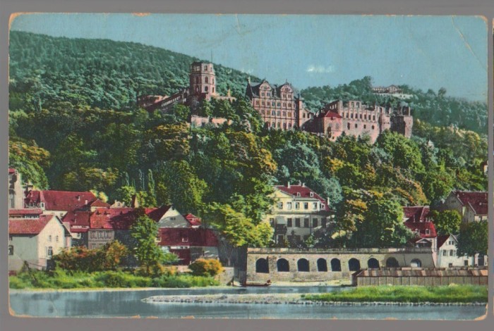 CPIB 23950 - CARTE POSTALA - HEIDELBERG, ELVETIA, CIRCULATA, 1912, STAMPILA, TIMBRU, VERLAG