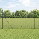 VidaXL Gard cu plasă sudată Gri 1.4 x 10 m Fier