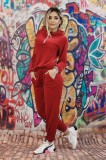 Y619-81 Trening fashion din bluza cu gluga si pantaloni lungi