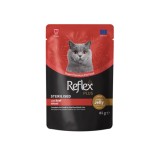 Hrana umeda pentru pisici cu vita Reflex Plus Sterilised 85 gr