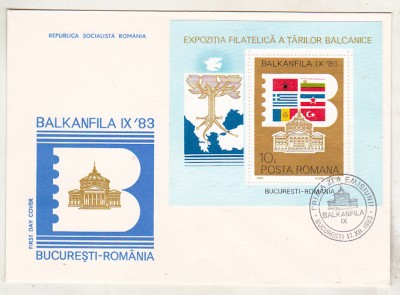 bnk fil FDC Romania 1983 - Balkanfila IX `83 - LP1089 foto