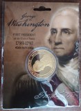 QW19 4 - Medalie - George Washington - primul presedinte - America, America de Nord