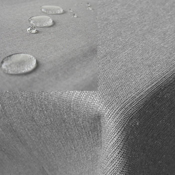 Fata de masa Leinenlook Jemidi, 160 x 400 cm, Gri, Poliester, 55262.25.16