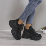 Cumpara ieftin Sneakers dama platforma cu insertii stralucitoare, Negru - 37
