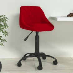 vidaXL Scaun de bucătărie, roșu vin, catifea 335366