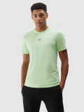 Cumpara ieftin Tricou regular unicolor pentru bărbați - verde deschis, 4F Sportswear