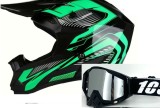 Cumpara ieftin Casca Moto Atv Cross Enduro Downhill + Ochelari 100% ,marimi disponibile S,M si L