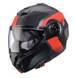 Cumpara ieftin Casca modulabila (flip-up) Caberg model Duke Evo SV Indy L2 gun metal (titanium)/rosu fluor/negru mat Pinlock ready &ndash; lentila Pinlock inclusa M (57/58