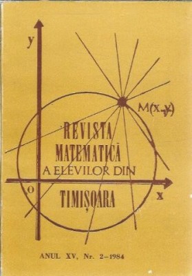 Revista matematica a elevilor din Timisoara - nr. 2/1984 foto