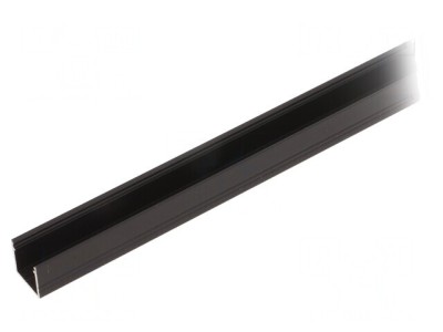 Profil Aluminiu Negru 2m pentru Module LED SMART10 foto