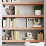 VidaXL Raft de perete maro deschis 80x30x(2-6) cm lemn stejar tratat