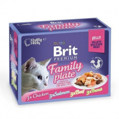 Hrana umeda pentru pisici Brit Cat Delicate Dinner Plate in Jelly Multipack 12x85 g