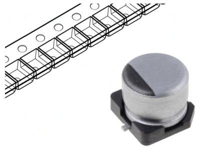 Condensator Electrolitic SMD 100uF 100VDC foto