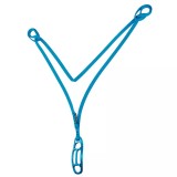 EDELRID Belay Station Sling Deluxe Blue, Bucla Ancorare Alpinism, 110cm, 22kN, Placa Asigurare Integrata, Deschizator Sticle