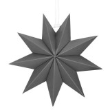 Stea decorativa 3D din hartie, cu 9 colturi, 30cm, argintie Household NewTrend