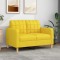 vidaXL Canapea cu 2 locuri, galben deschis, 120 cm, material textil 359088