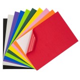 Hartie gumata autoadeziva A4 pentru lucru manual,grosime 1.3 mm, 10 culori set