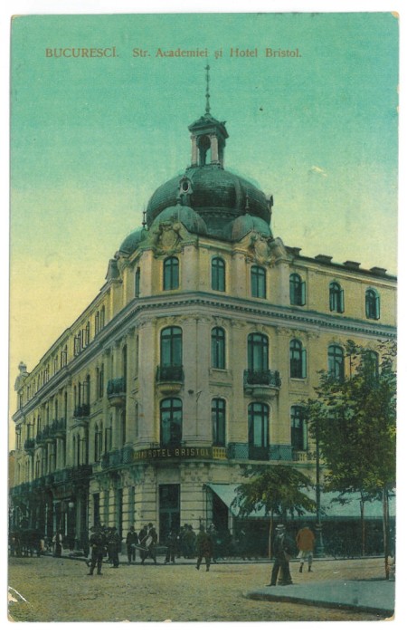 287 - BUCURESTI, Bristol Hotel, Romania - old postcard - used - 1912