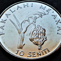 Moneda exotica 10 SENITI - TONGA, anul 2005 * cod 476 C = UNC