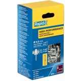 Rapid 5001434 - Nituri pop cu cap bombat 4x12 mm 500 bucati