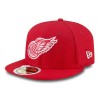 Șapcă Copii Detroit Red Wings New Era 59Fifty Big One, M (10-12 ani), Flat, Roșu/Alb