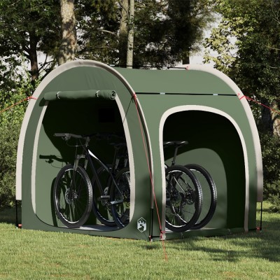 vidaXL Cort pentru depozitare biciclete Verde 218 x 156 x 180 cm foto
