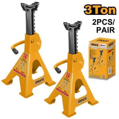 Set capre suport auto 3 t cu siguranta 2 bucati - Ingco HJS0301 foto