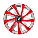 Set 4 capace roti 14 inchi R14 Drift Rosu-Gri, Compatibil cu BMW