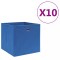 Gossi cutii depozitare 10 buc. albastru 28x28x28 cm material netesut