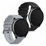 Set 2 Curele pentru OnePlus Watch, kwmobile, Silicon, Gri / Negru, 56982.04