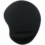 Mousepad Gembird, cauciuc si material textil, 240 x 200 x 4 mm, Suport ergonomic, Negru, MP-ERGO-01