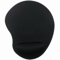 Mousepad Gembird, cauciuc si material textil, 240 x 200 x 4 mm, Suport ergonomic, Negru, MP-ERGO-01