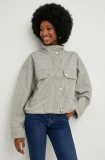 Answear Lab jachetă de l&acirc;nă culoarea turcoaz, de tranzitie
