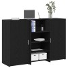VidaXL Birou de recepție Stejar negru 155x50x103,5 cm Lemn prelucrat 3324197