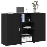 Cumpara ieftin Birou de recepție Stejar negru 155x50x103,5 cm Lemn prelucrat
