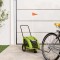 vidaXL Remorcă de bicicletă animale companie, verde textil oxford/fier 93976