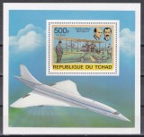 Ciad 1978 - Istoria aviației, Colita, PA, MNH
