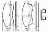 Set placute frana,frana disc OPEL ASTRA J Limuzina (2012 - 2016) BOSCH 0 986 494 644