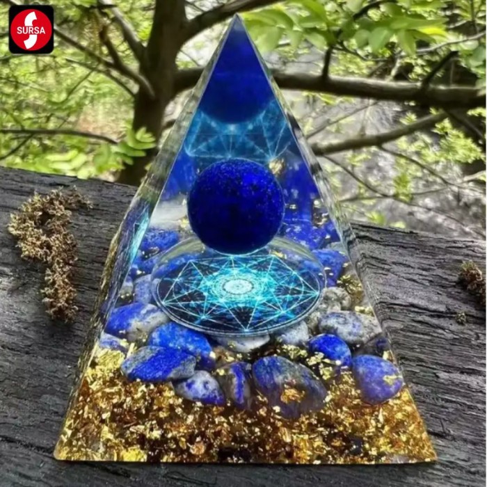 PIRAMIDĂ DIN ORGONIT &quot;LAPIS LAZULI&quot; | PROTECȚIE | CREȘTERE | TRANSCENDEREA SIMȚURILOR