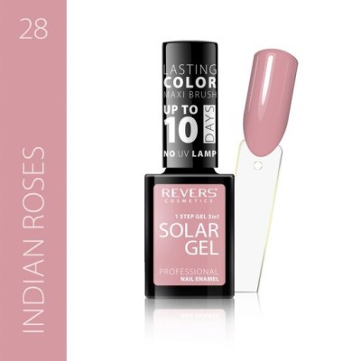 Lac de unghii Solar Gel, Revers, 12 ml, nude, nr 28, indian roses foto