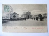 Rara! Carte postala Salutări din Constantinopol-Armata Otomană,circulata in 1904 prin posta franceza din Galata cu timbru Levant, Turcia, Printata