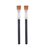 Cumpara ieftin Pachet 2 pensule pentru face painting si body painting, peri sintetici delicati, cap plat pentru distribuire uniforma, maner usor din plastic, reutili