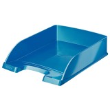 Tavita documente A4 suprapozabila plastic Leitz WOW albastru metalizat